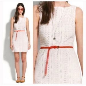Madewell sleeveless white eyelet dress size 2
